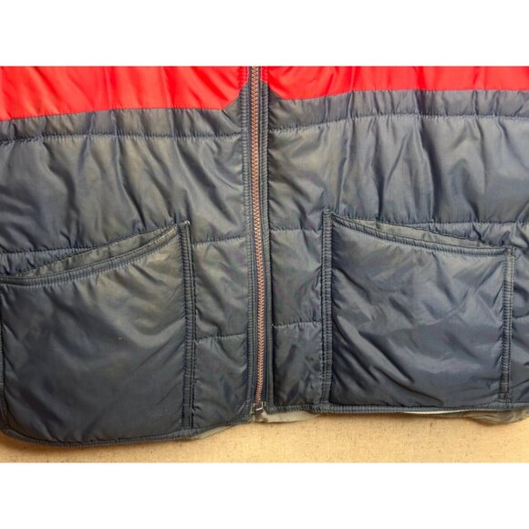 Wrangler Mens Totally 80s Puffer Ski Vest Blue Red Zip Outerwear Western Large - Picture 3 of 7